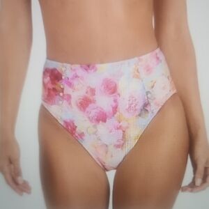 L'AGENCE Vanessa  High-Waisted Bikini Bottom Size S $201